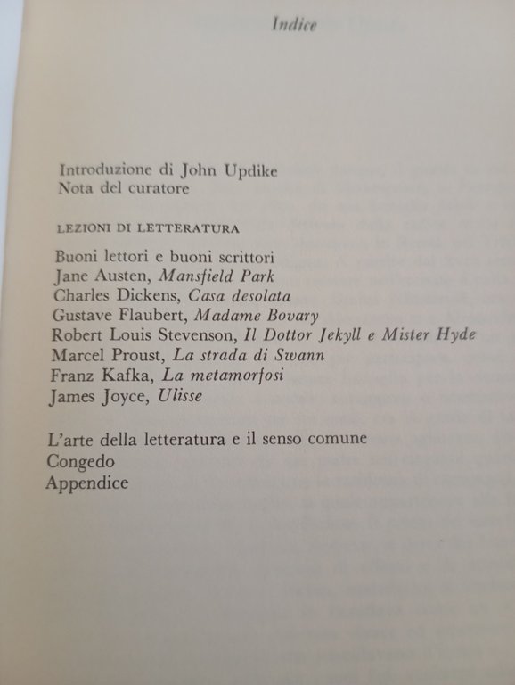 Lezioni di letteratura, Valdimir Nabokov, Garzanti, 1992