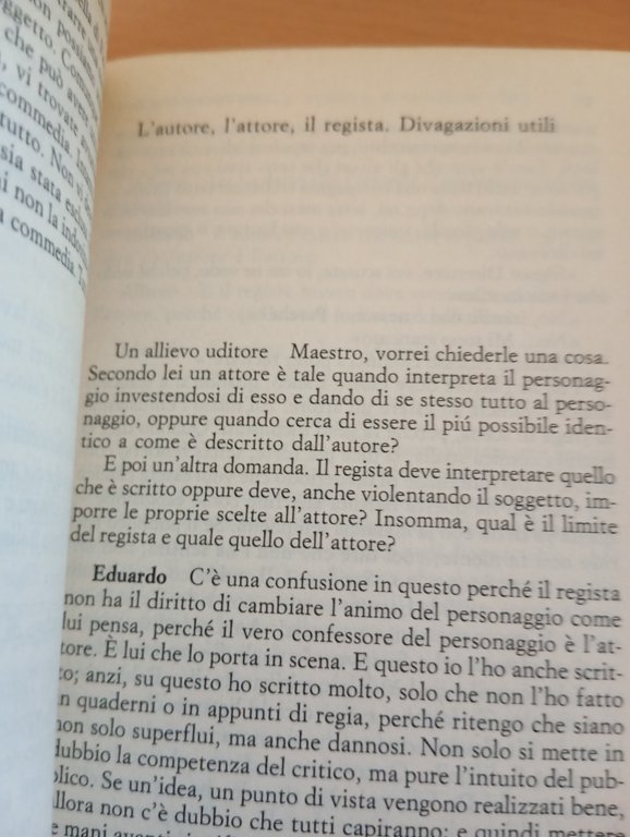 Lezioni di teatro alla Sapienza, Eduardo De Filippo, Einaudi, 1986