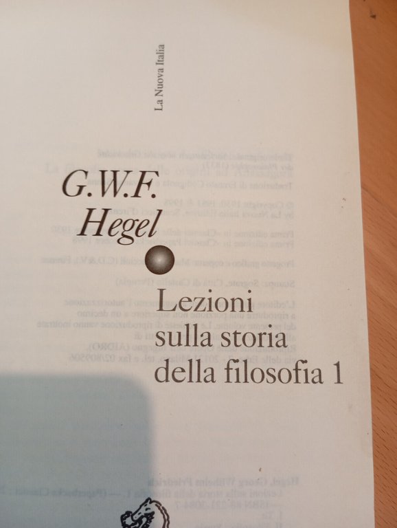 Lezioni sulla storia della filosofia 1, G. W. F. Hegel, …