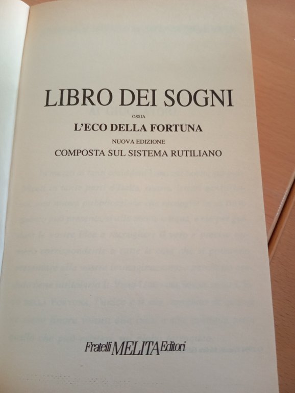 Libro dei sogni - La Smorfia, Fratelli Melita, 1994