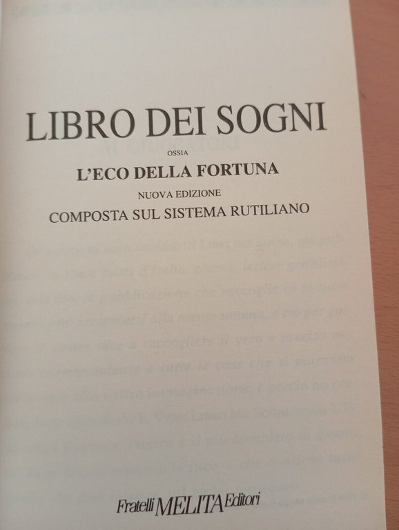 Libro dei sogni. La smorfia, AA. VV., Fratelli Melita, 1994