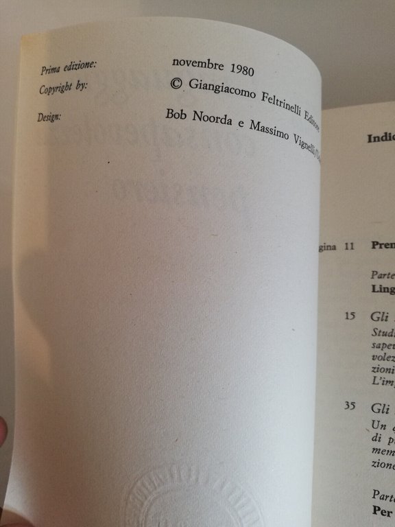 Linguaggio consapevolezza pensiero, Silvio Ceccato - Bruna Zonta, 1980, NUOVO!