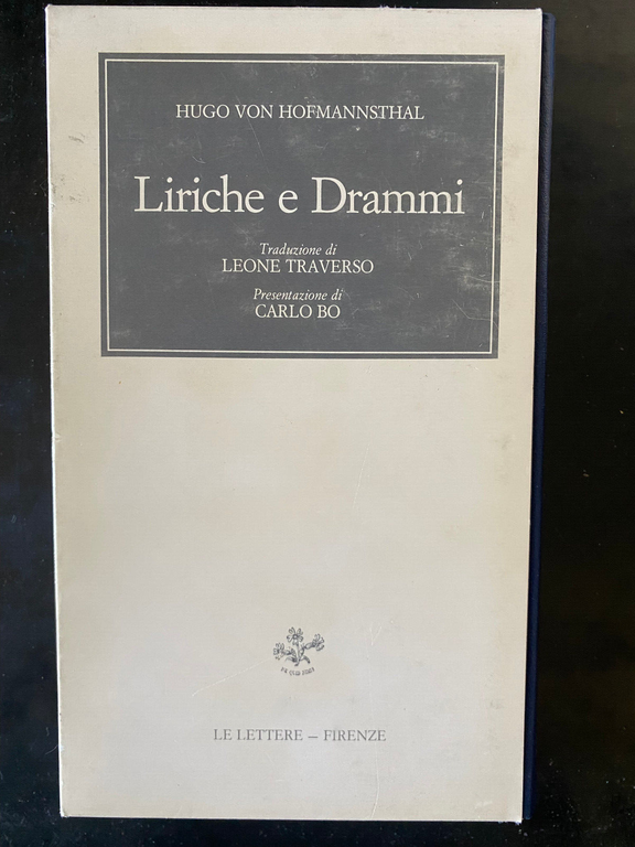 Liriche e drammi, Hugo von Hoffmannsthal, Le Lettere, 1988