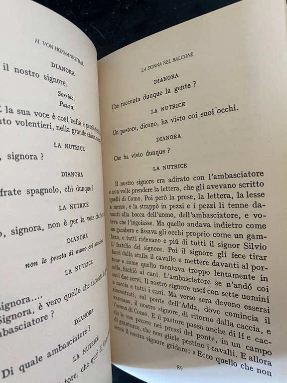 Liriche e drammi, Hugo von Hoffmannsthal, Le Lettere, 1988