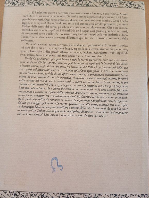 Lo scrittore Cechov non ha dimenticato l'attrice Knipper, Il Melangolo, …