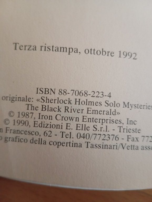 Lo smeraldo del fiume nero, libro game, Peter Ryan, E. …
