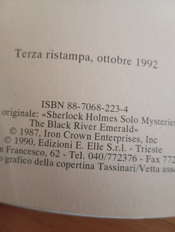 Lo smeraldo del fiume nero, libro game, Peter Ryan, E. …