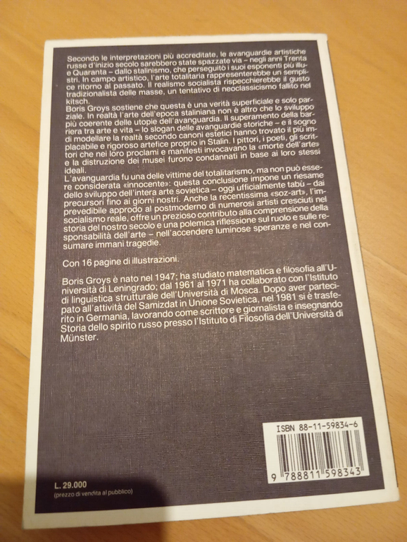 Lo stalinismo ovvero l'opera d'arte totale, Boris Groys, Garzanti, 1992