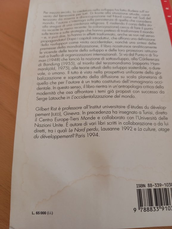 Lo sviluppo, Gilbert Rist, Bollati Boringhieri, 1997