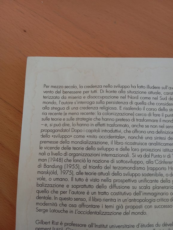 Lo sviluppo, Gilbert Rist, Bollati Boringhieri, 1997