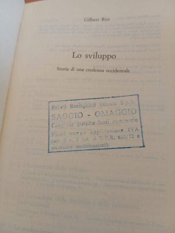 Lo sviluppo, Gilbert Rist, Bollati Boringhieri, 1997