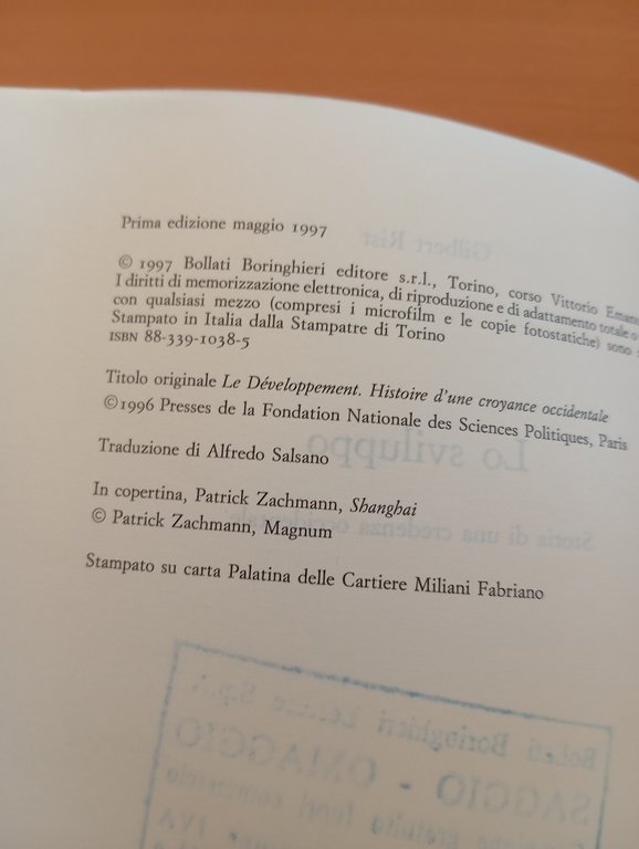 Lo sviluppo, Gilbert Rist, Bollati Boringhieri, 1997