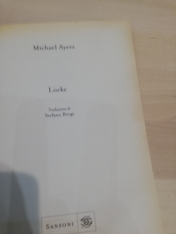 Locke, Michael Ayers, Sansoni, 1998