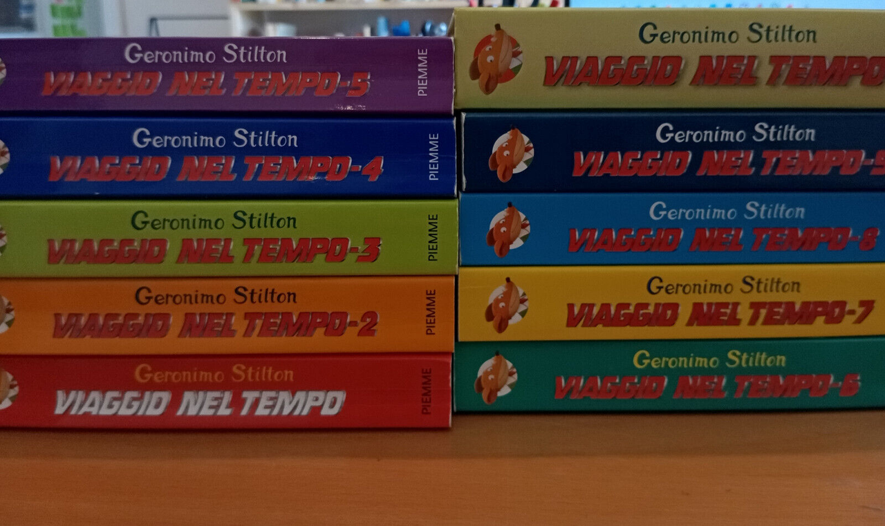 Lotto 10 libri Geronimo Stilton, Viaggio nel tempo, collezione completa