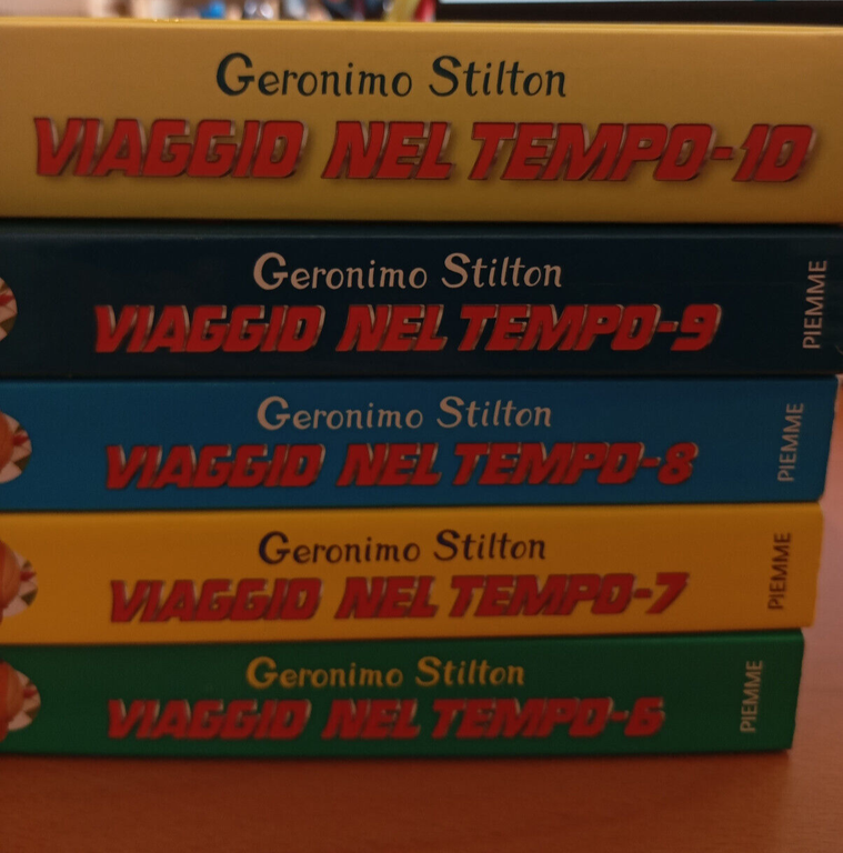 Lotto 10 libri Geronimo Stilton, Viaggio nel tempo, collezione completa