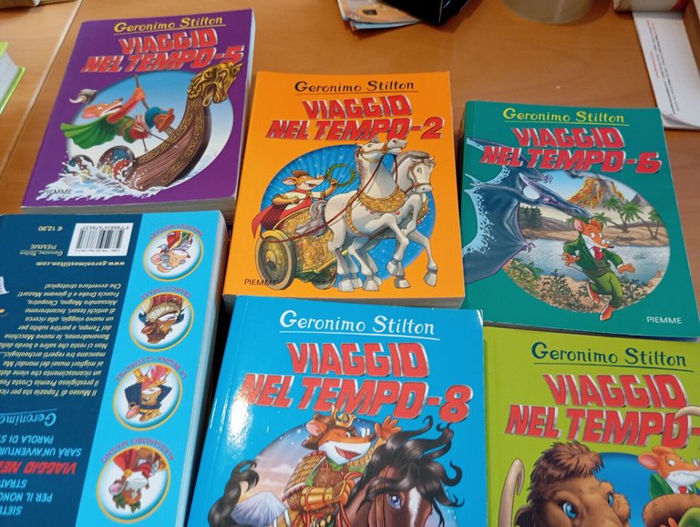 Lotto 10 libri Geronimo Stilton, Viaggio nel tempo, collezione completa