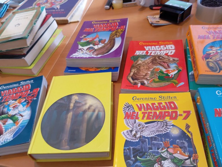 Lotto 10 libri Geronimo Stilton, Viaggio nel tempo, collezione completa