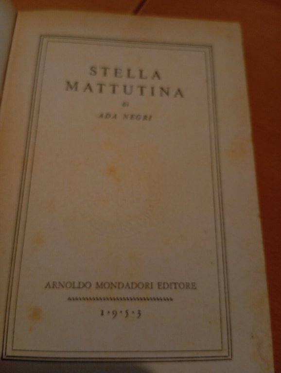 Lotto 2 libri BMM Ada Negri, Stella mattutina, Canti dell'isola …