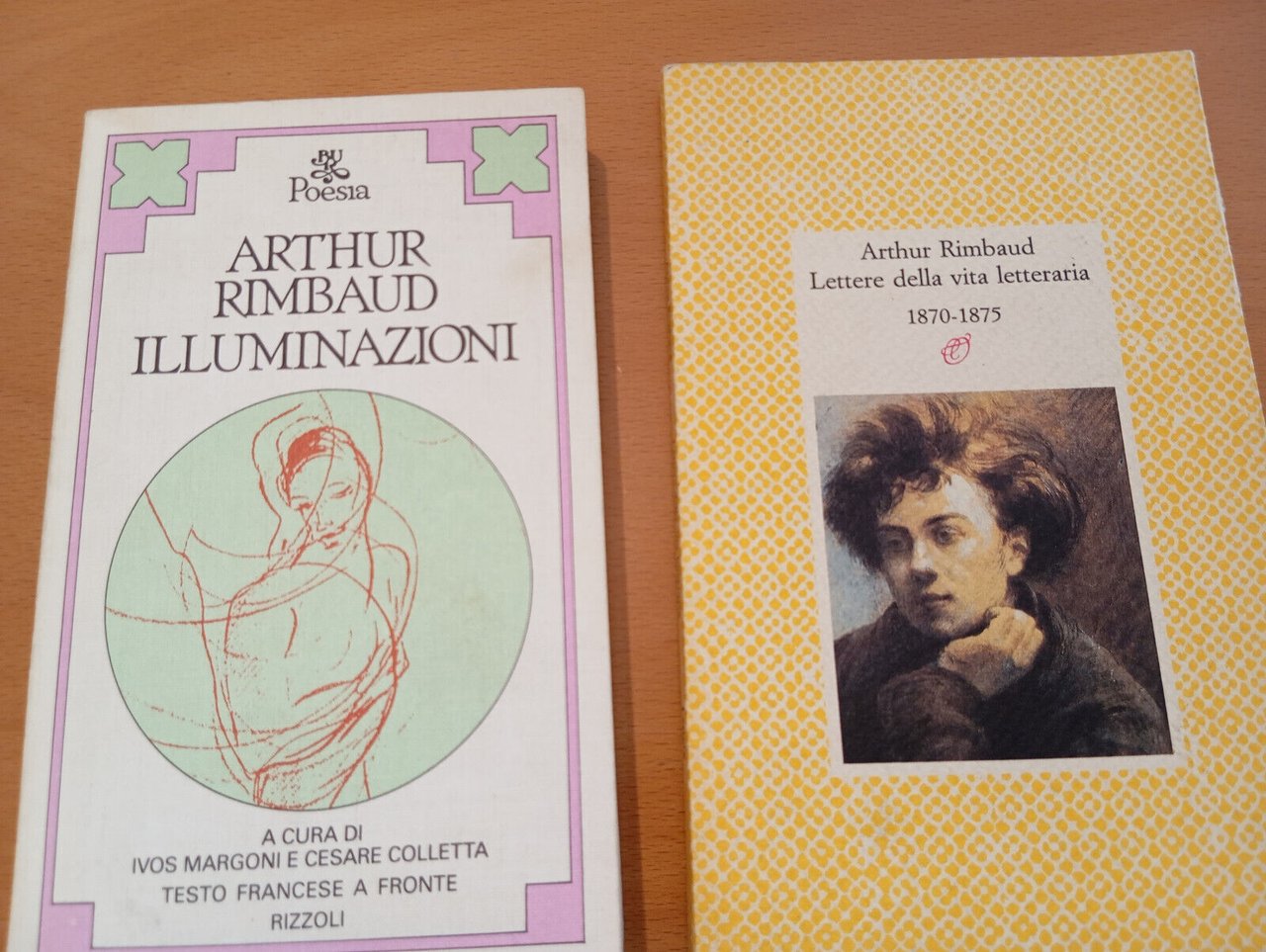 Lotto 2 libri di Arthur Rimbaud, illuminazioni, Lettere della vita …