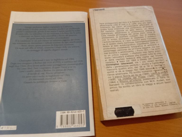 Lotto 2 libri di Christopher Isherwood, Un uomo solo, Addio …