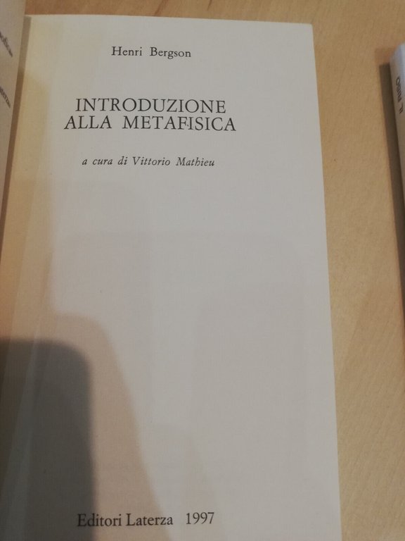 Lotto 2 libri di Henry Bergson, Il riso, Introduzione alla …