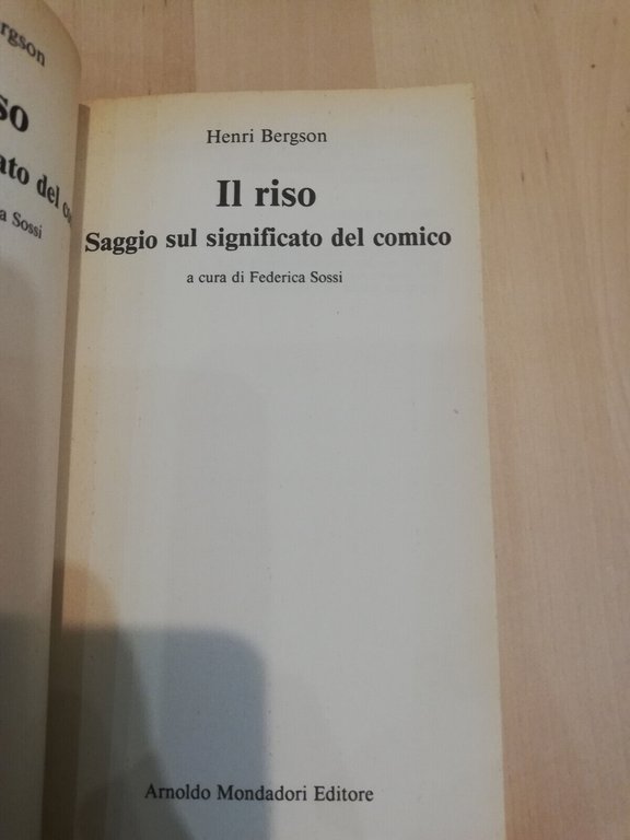 Lotto 2 libri di Henry Bergson, Il riso, Introduzione alla …