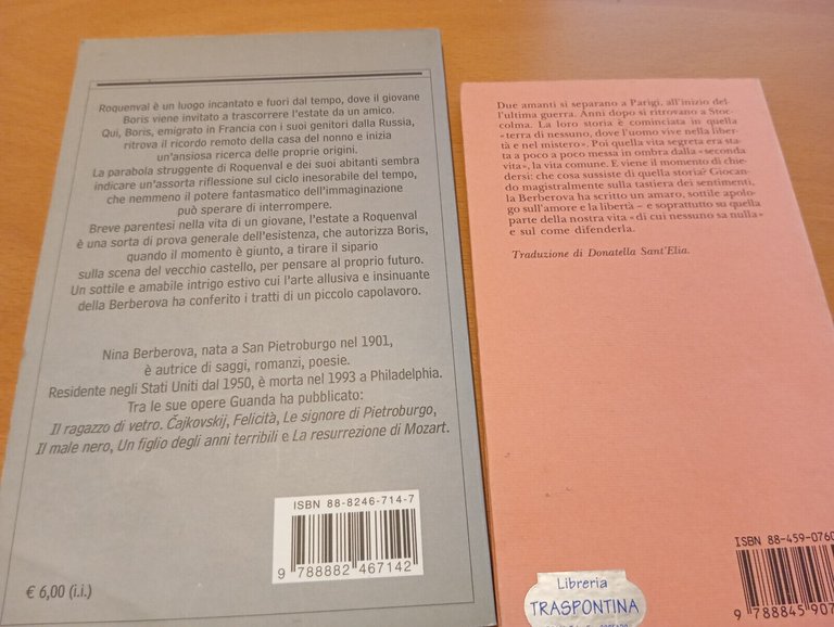 Lotto 2 libri di Nina Berberova, Il Giunco mormorante, Roquenval