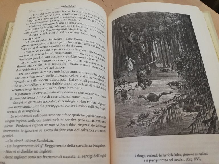 Lotto 2 libri di Salgari, Corsaro Nero, Le due trigri, …