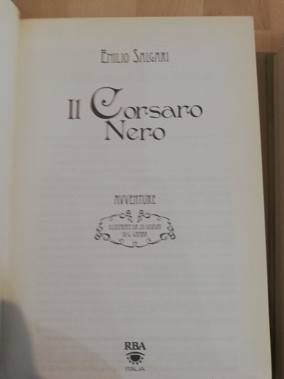 Lotto 2 libri di Salgari, Corsaro Nero, Le due trigri, …