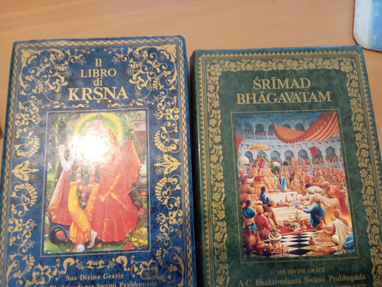 Lotto 2 libri saggezza indiana, libro di Krsna, Srimad Bhagavatam