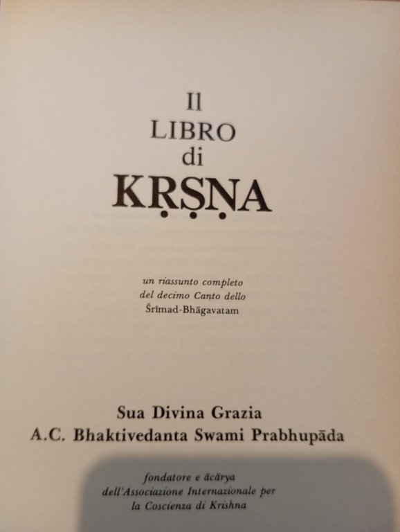 Lotto 2 libri saggezza indiana, libro di Krsna, Srimad Bhagavatam