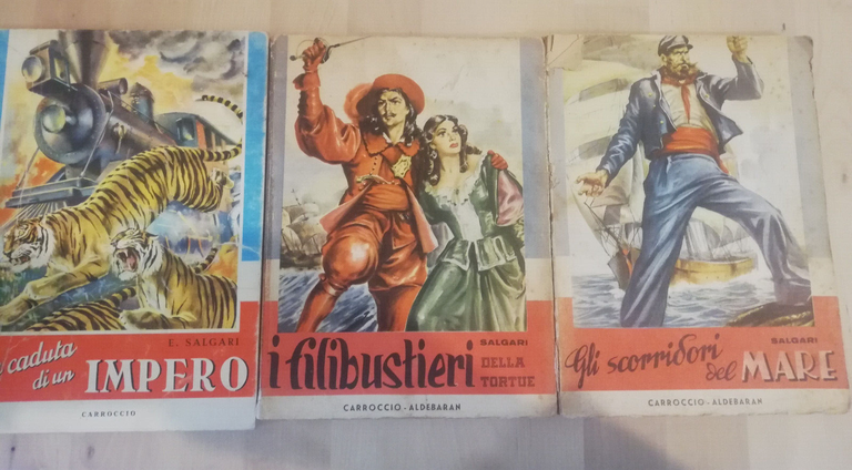 Lotto 3 di Emilio Salgari, edizione vintage Carroccio - Aldebaran …