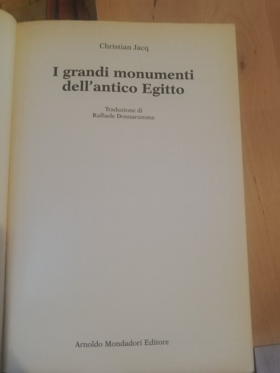 Lotto 3 libri di Christian Jacq sull'Egitto, Mondadori