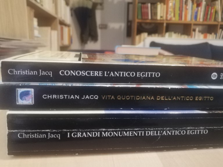 Lotto 3 libri di Christian Jacq sull'Egitto, Mondadori