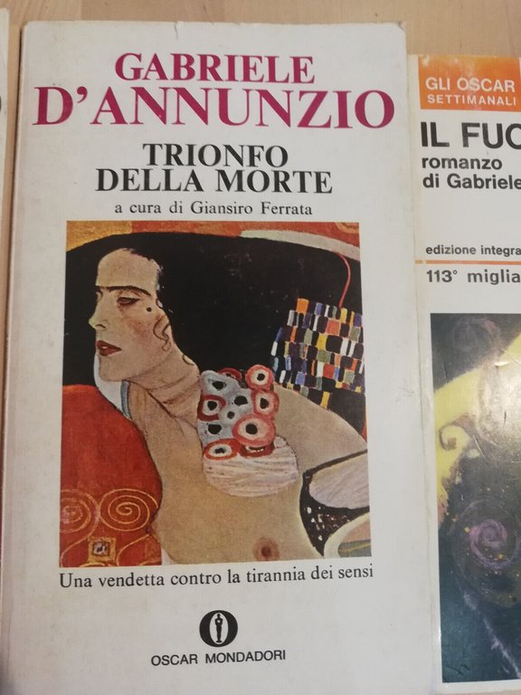 Lotto 3 libri di Gabriele D'Annunzio, L'innocente, Trionfo della morte, …