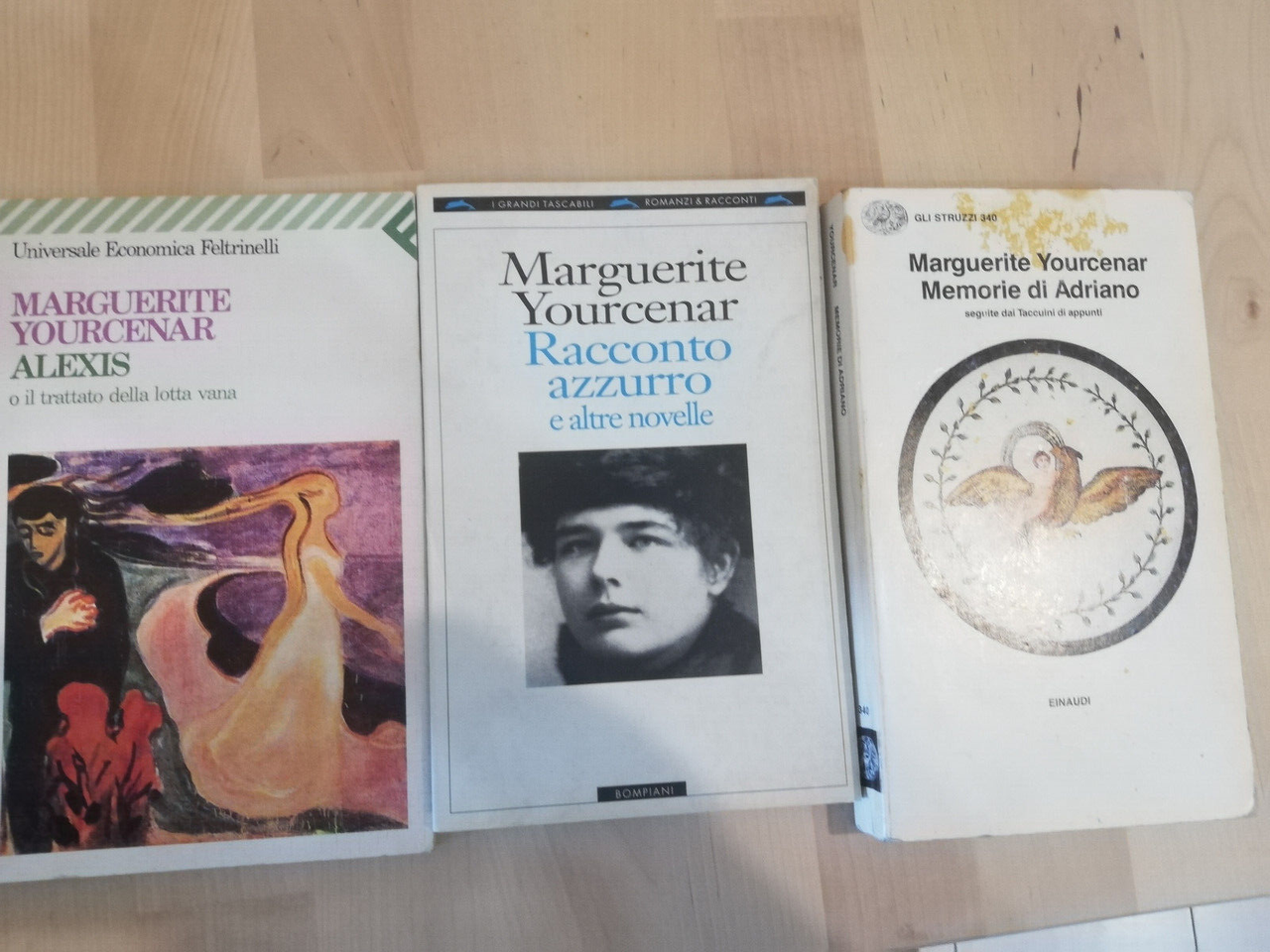 Lotto 3 libri di Marguerite Yourcenar, Memorie Adriano, Alexis, Racconto …