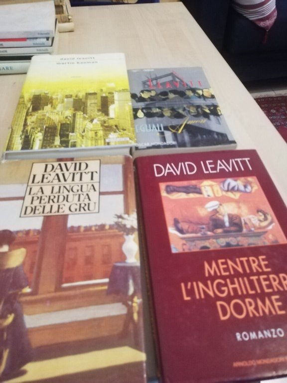 Lotto 4 libri di David Leavitt, Lingua gru Inghilterra dorme …