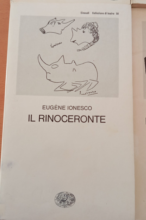 Lotto 4 libri Ionesco Einaudi, Rinoceronte, Cantatrice calva, re muore, …