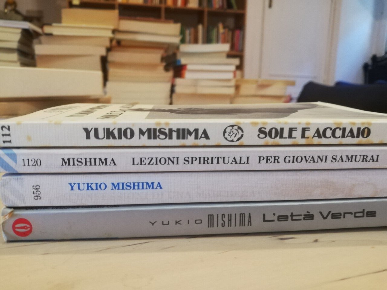 Lotto 4 libri Mishima, Sole acciaio, Samurai, Confessioni maschera, L'et …