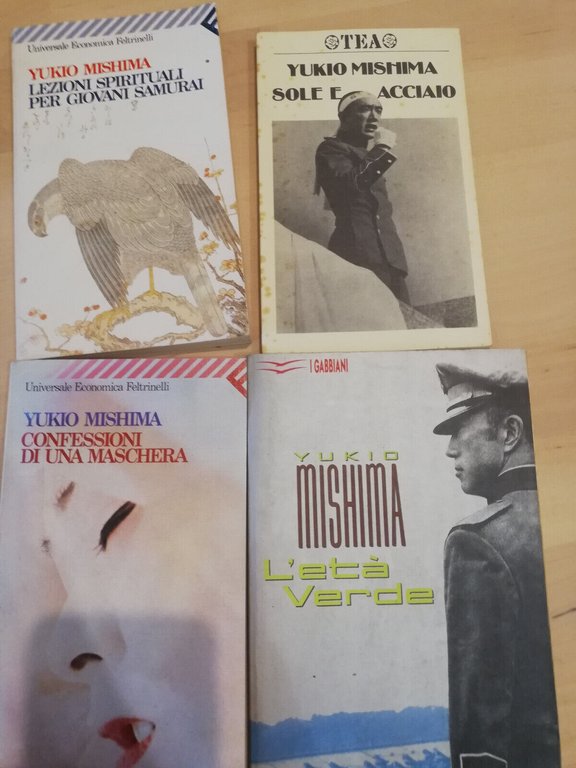 Lotto 4 libri Mishima, Sole acciaio, Samurai, Confessioni maschera, L'et …