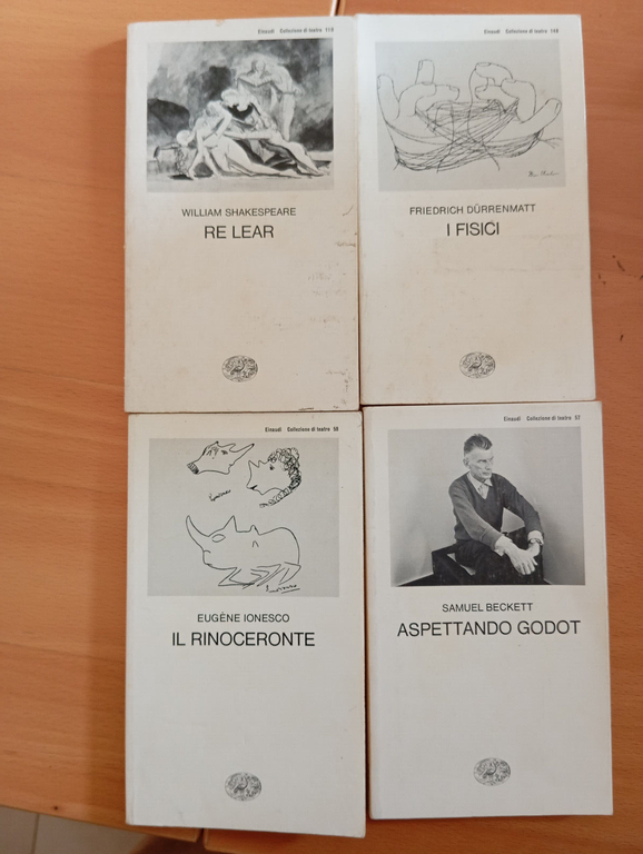 Lotto 4 libri teatro Einaudi, Ionesco, Beckett, Durenmatt, Shakespeare, CULT