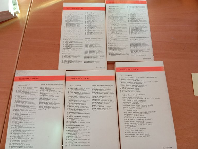 Lotto 5 libri Brecht Einaudi teatro, Galileo Madre courage Arturo …