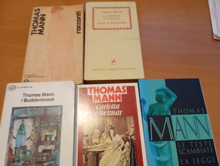 Lotto 5 libri di Thomas Mann, Buddenbrook, morte Venezia, racconti, …