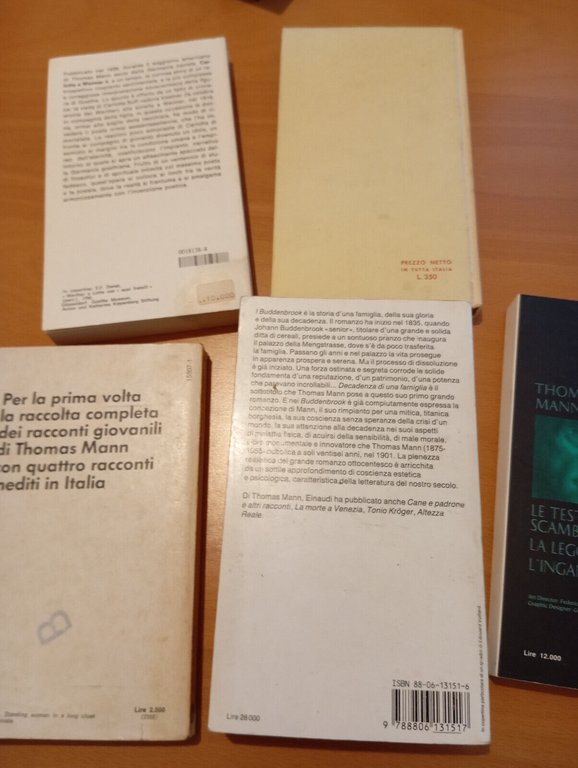 Lotto 5 libri di Thomas Mann, Buddenbrook, morte Venezia, racconti, …