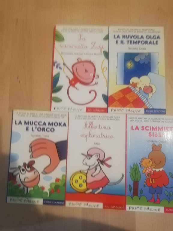 Lotto 5 libri prime letture, Mucca Moka Albertina Nuvola Olga …