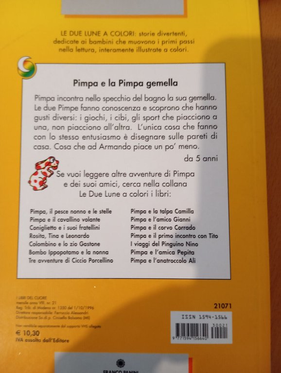 Lotto due libri della Pimpa Altan, La Pimpa gemella, L'amica …