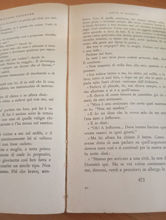 Luce d'agosto, William Faulkner, Mondadori Medusa, 1939