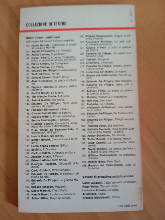 Luci di Bohème, Ramòn de Valle-Inclàn, Einaudi Teatro, 1975 | Immagine Gallery 7