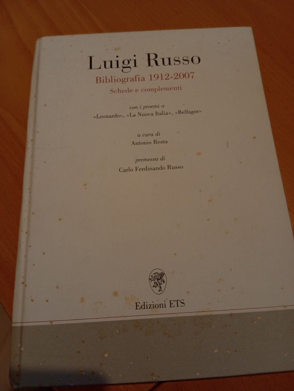 Luigi Russo. Bibliografia 1912 - 2007, a cura di A. … | Immagine principale