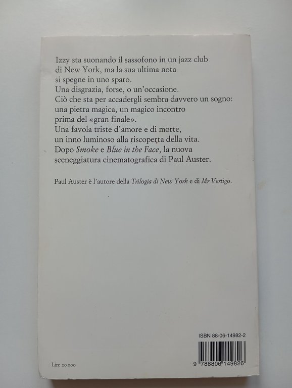 Lulu on the bridge, Paul Auster, sceneggiatura, Einaudi, 1999